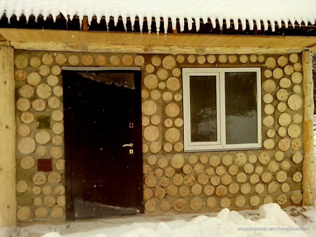 Глиночурка (Cordwood) Дом из дров