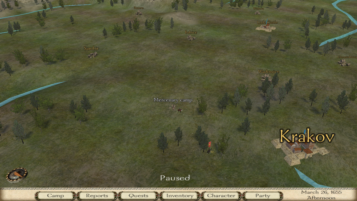 Лагерь наемников недалеко от моей будущей цели, то что надо.