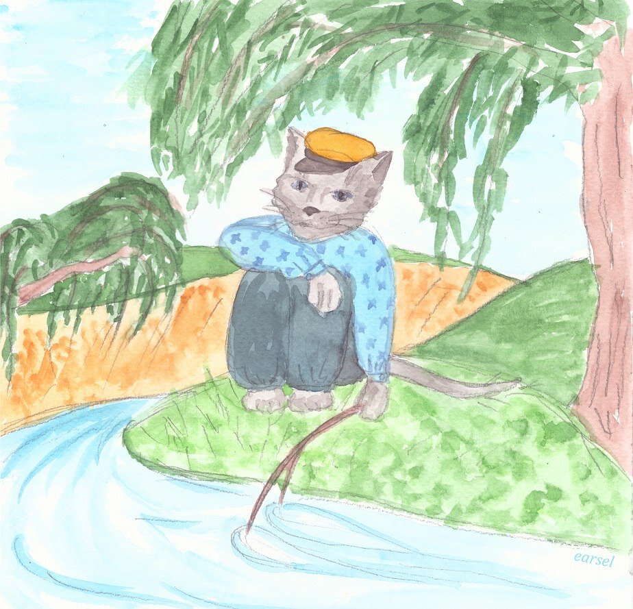 Рисунок мой @art_earsel | Иллюстрация к сказкам про Кота и Пса