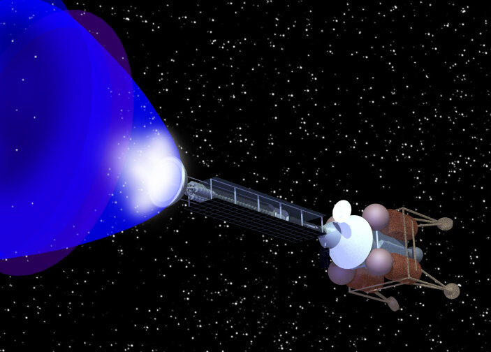 В середине 2000-х годов специалисты NASA прорабатывали проект корабля, где антиматерия (позитроны) использовалась в качестве топлива для позитронного реактора, чье рабочее тело из жидкого водорода нагревалось, а затем формировало реактивную струю. Расчеты показывали, что путешествие на Марс на таком корабле могло бы занимать всего 45 дней.

NASA