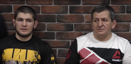 Хабиб Нрумагомедов со своим отцом.