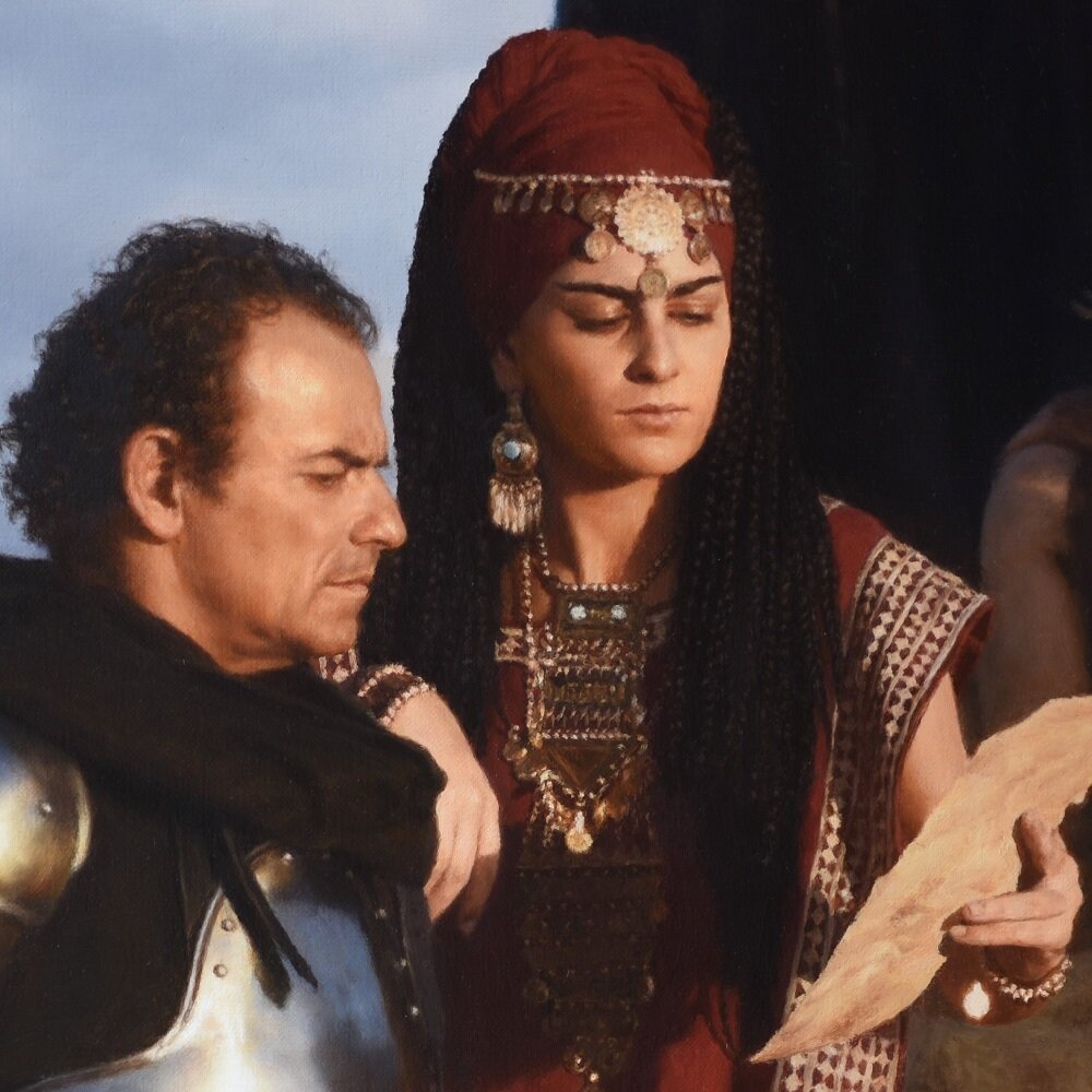 Геннадий Улыбин. "Дневники Всадников Апокалипсиса". (Фрагмент). Холст, масло. 230х580