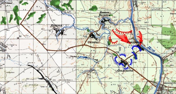 Карта боевых действий.