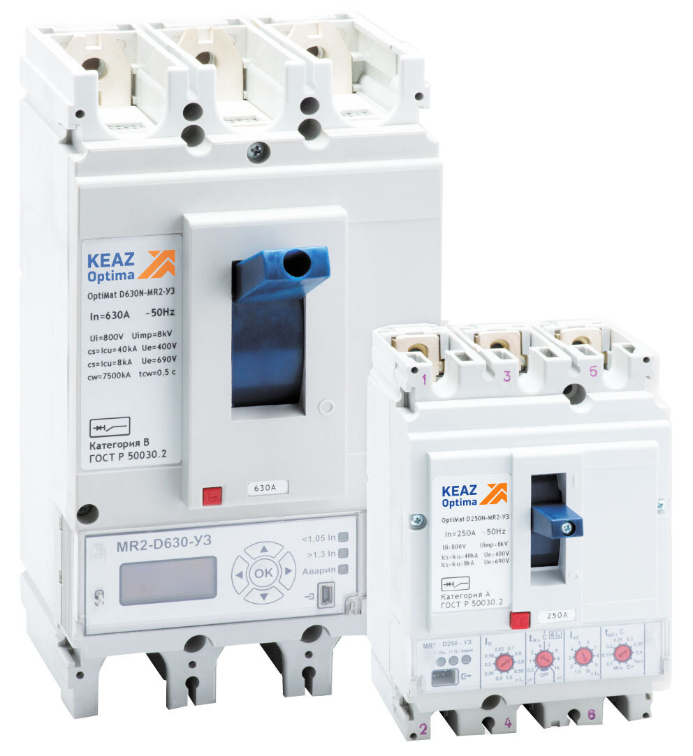 Рисунок 2: Технические характеристики часто указаны на корпусе автоматического выключателя