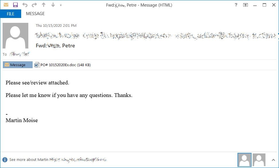 один из примеров спама /  bleepingcomputer.com
