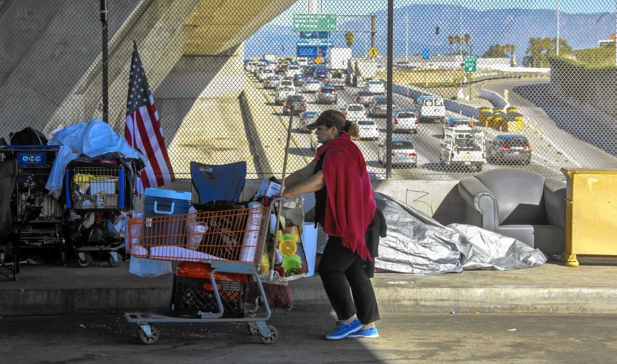 Несмотря на условия жизни Калифорнийские бомжи очень патриотичны