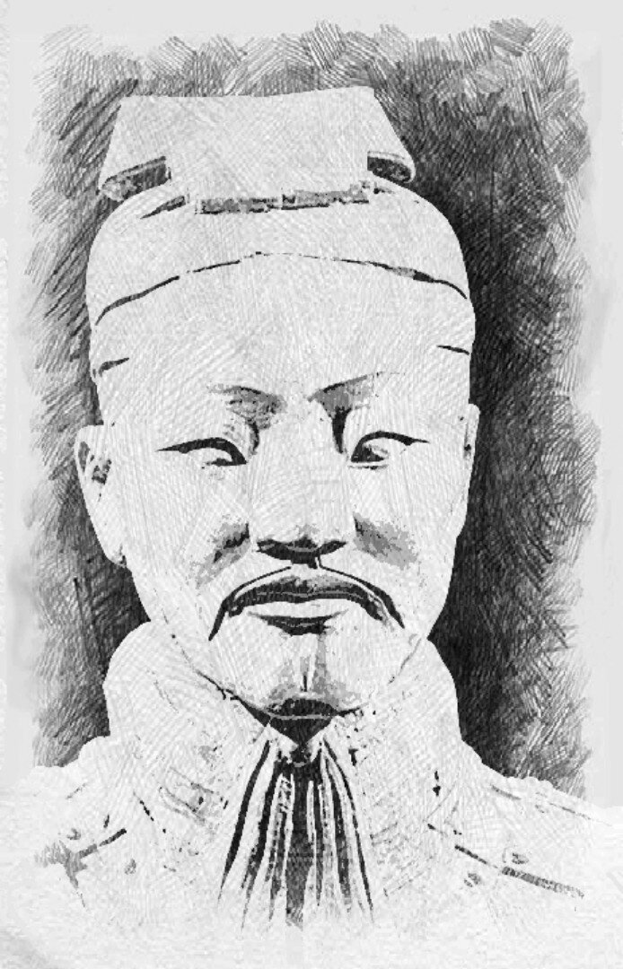 один из терракотовых воинов гробницы императора Цинь Шихуанди