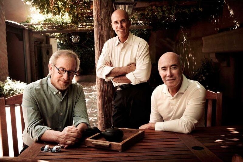 Основатели DreamWorks: Стивен Спилберг, Джеффри Катценберг и Дэвид Геффен