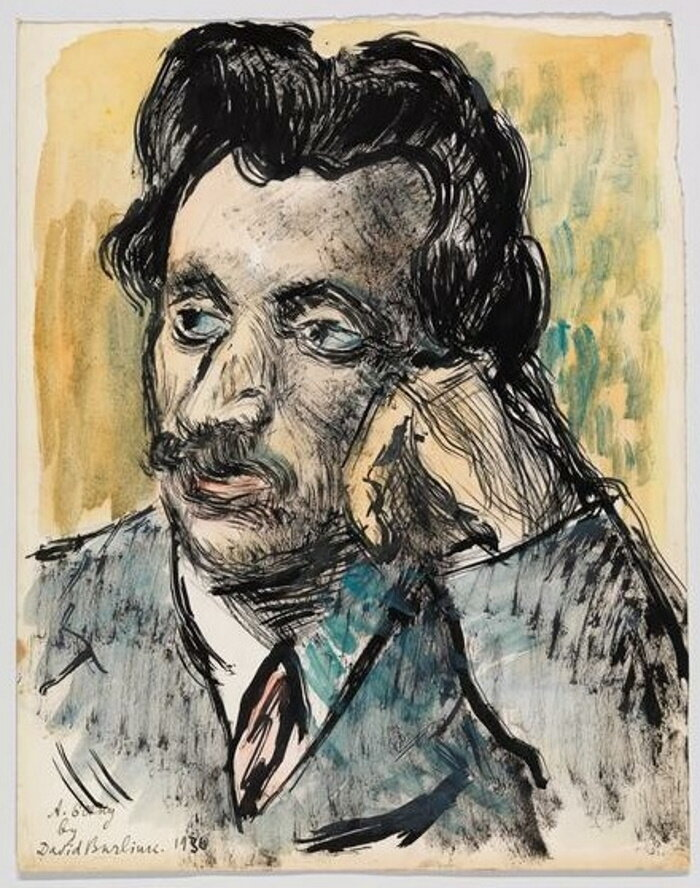 Давид Бурлюк. Портрет Аршила Горки, 1930. Музей американского искусства Уитни
