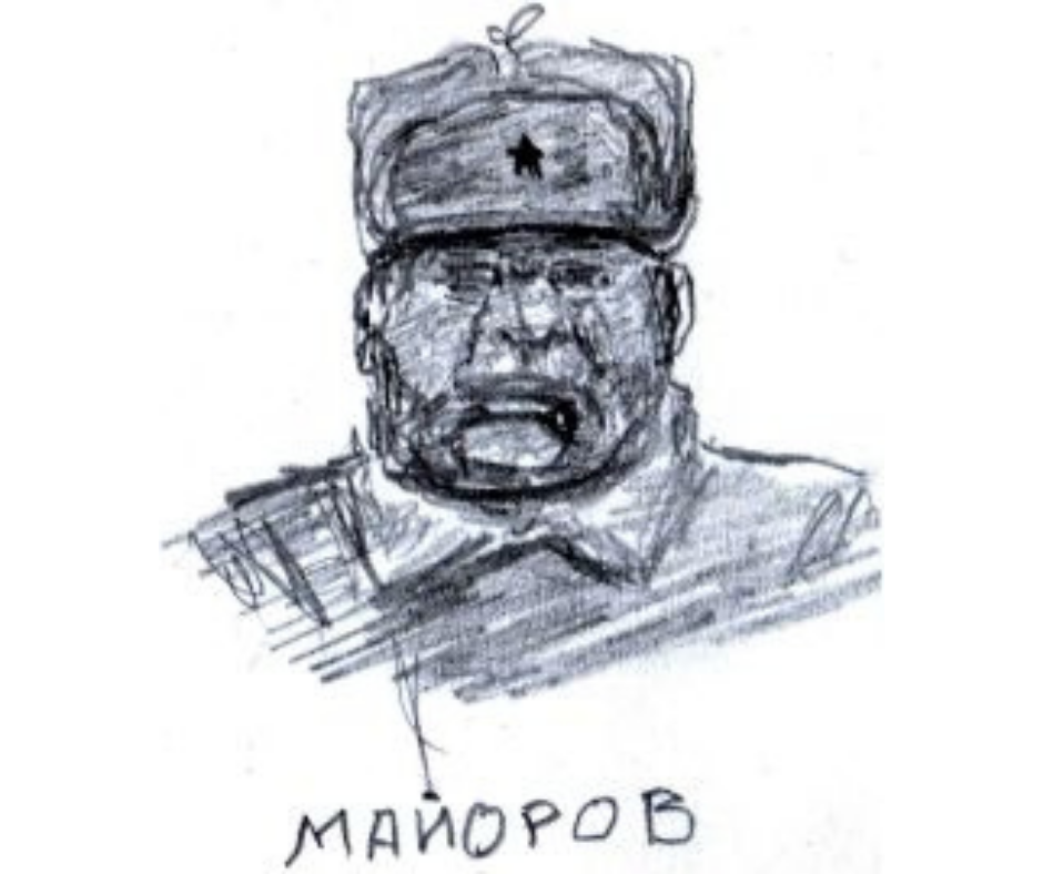 Боец Майоров. Рисунок Абдулина
