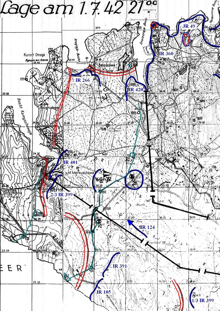 Реальная обстановка 01.07.1942