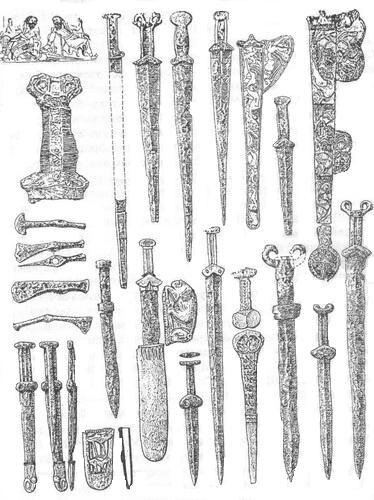 Виды скифских мечей. Источник: wikimedia.org