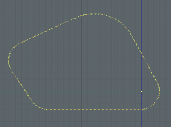 Рисование формы гусеницы в Blender.