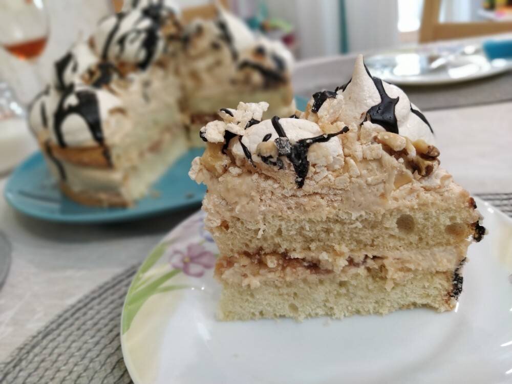 Торт безе со сгущенкой