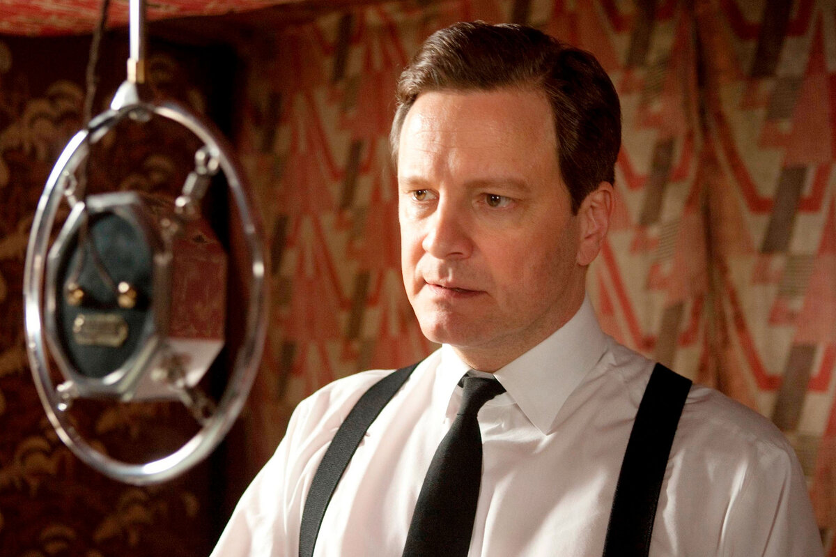 Кадр из фильма "Король говорит". Методы лечения Лайонела Лога помогли королю Джорджу научиться контролировать заикание. Но вряд ли это можно назвать излечением. 