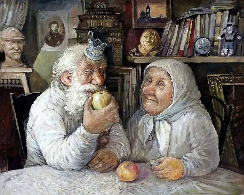 Леонид Баранов. Из цикла "Деревенские старички".