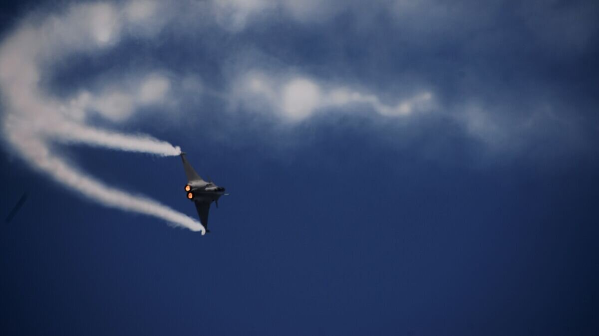    Французский многоцелевой истребитель четвёртого поколения Rafale F3 на Международном авиасалоне "Ле Бурже-2017" во Франции© РИА Новости / Сергей Мамонтов