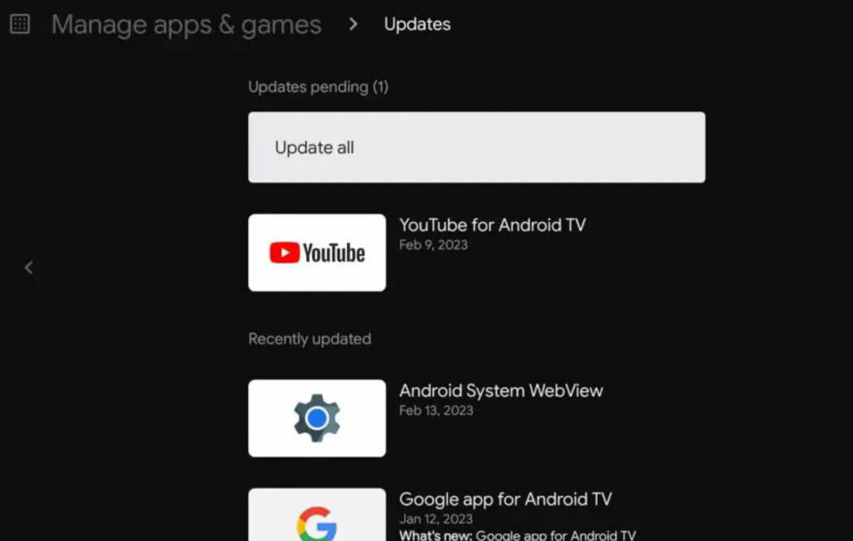    Обновлять приложения на телевизоре лучше всего вручную