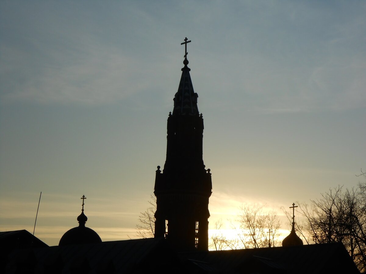 Вид на монастырь с Преображенского рынка. 2019. 