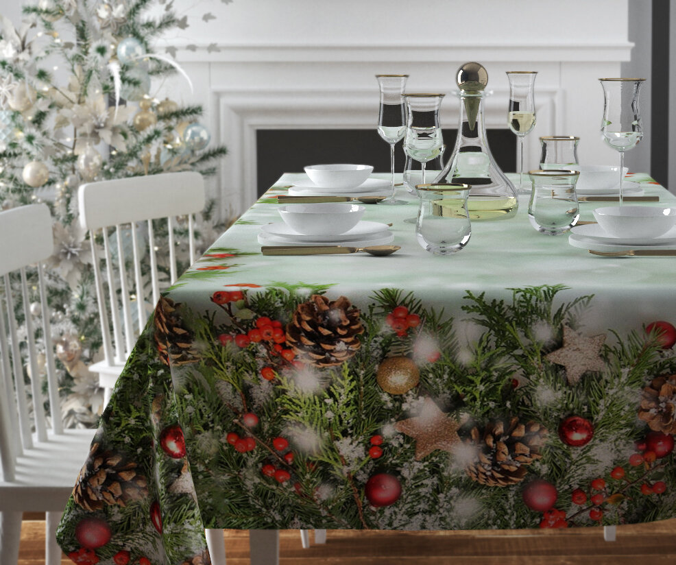 Скатерть с новогодними мотивами