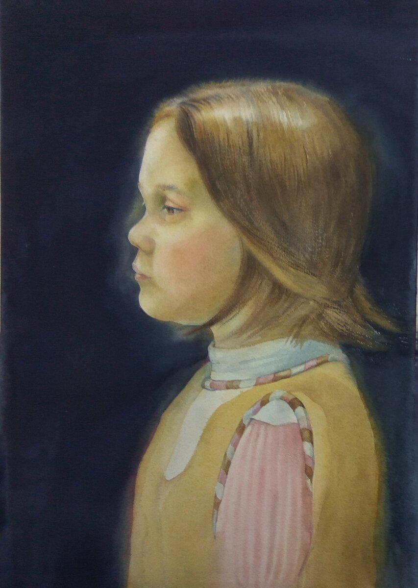 Маша: 500 лет спустя, акварель, 56х38