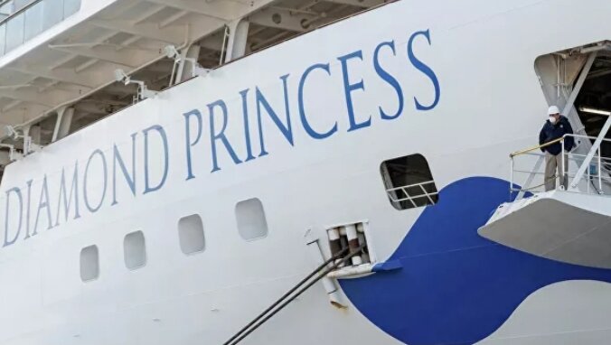 Круизное судно Diamond Princess в Йокогаме