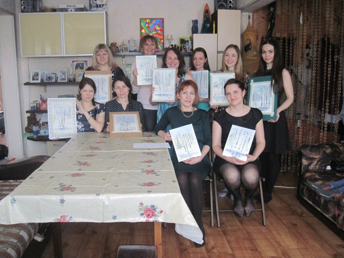 Вот такие работы получились у девочек. Март 2016 года.