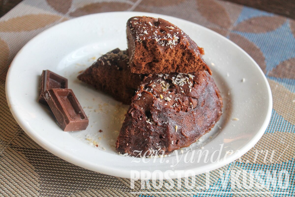 Шоколадный кекс в духовке, простой рецепт с какао и молоком