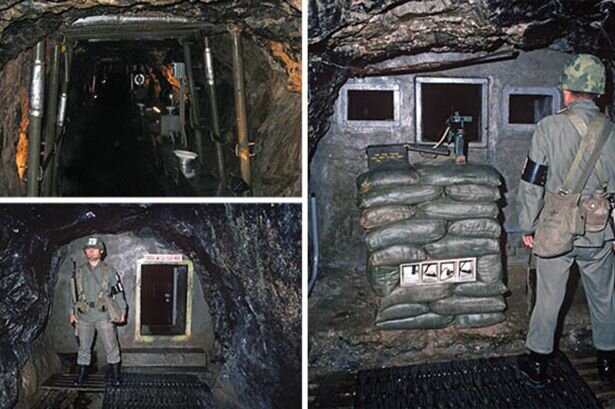 Северокорейский выход из туннеля, найденный солдатами Южной Кореи