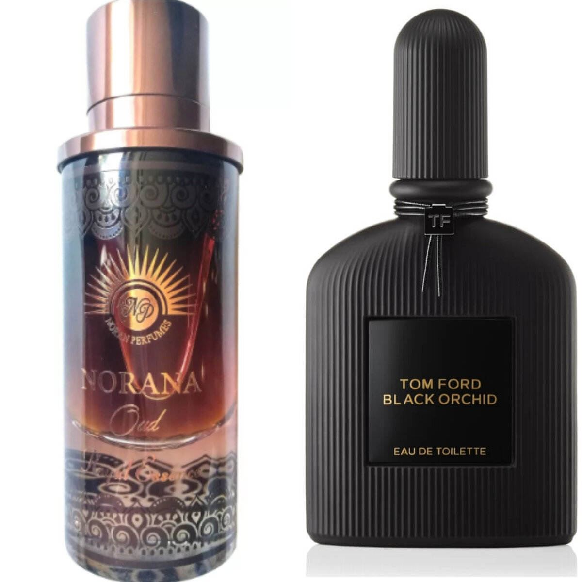 "Norana oud" от 3100 рублей за 75 мл. "Black orchid" от Tom Ford от 6000 рублей за 50 мл. 