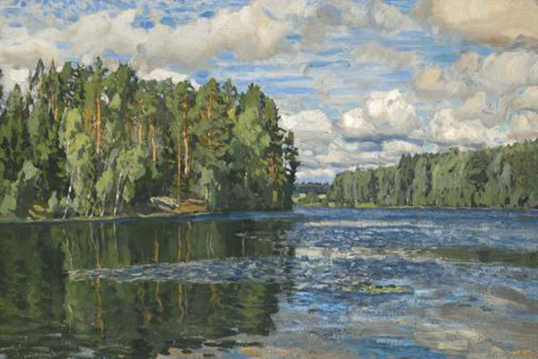 Фотография картины С. Жуковского "Озеро Молдино" (из свободных источников)