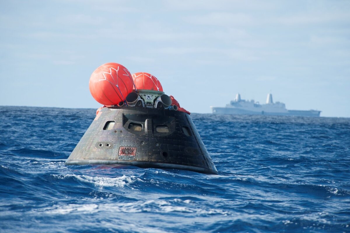 orion после испытательного полета через радиационные пояса 