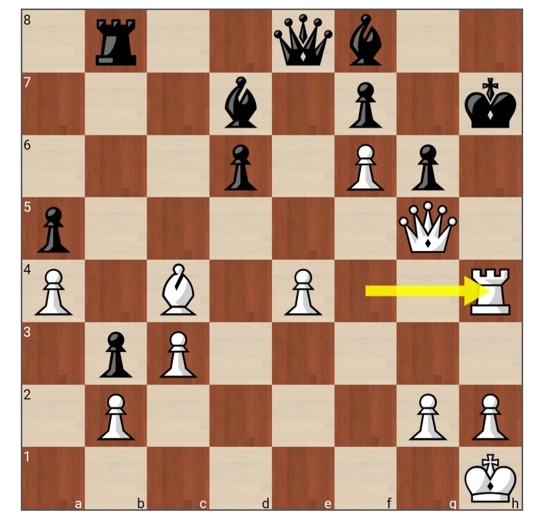 Шах ладьёй h4