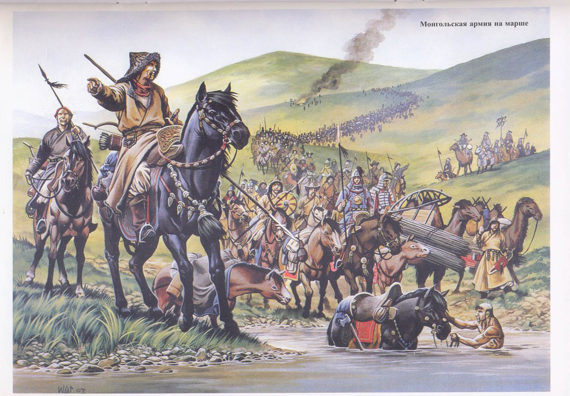 Иллюстрация к журналу "Новый солдат" № 050 - Монгольский воин, 1200 г. н.э.-1350 г. н.э.