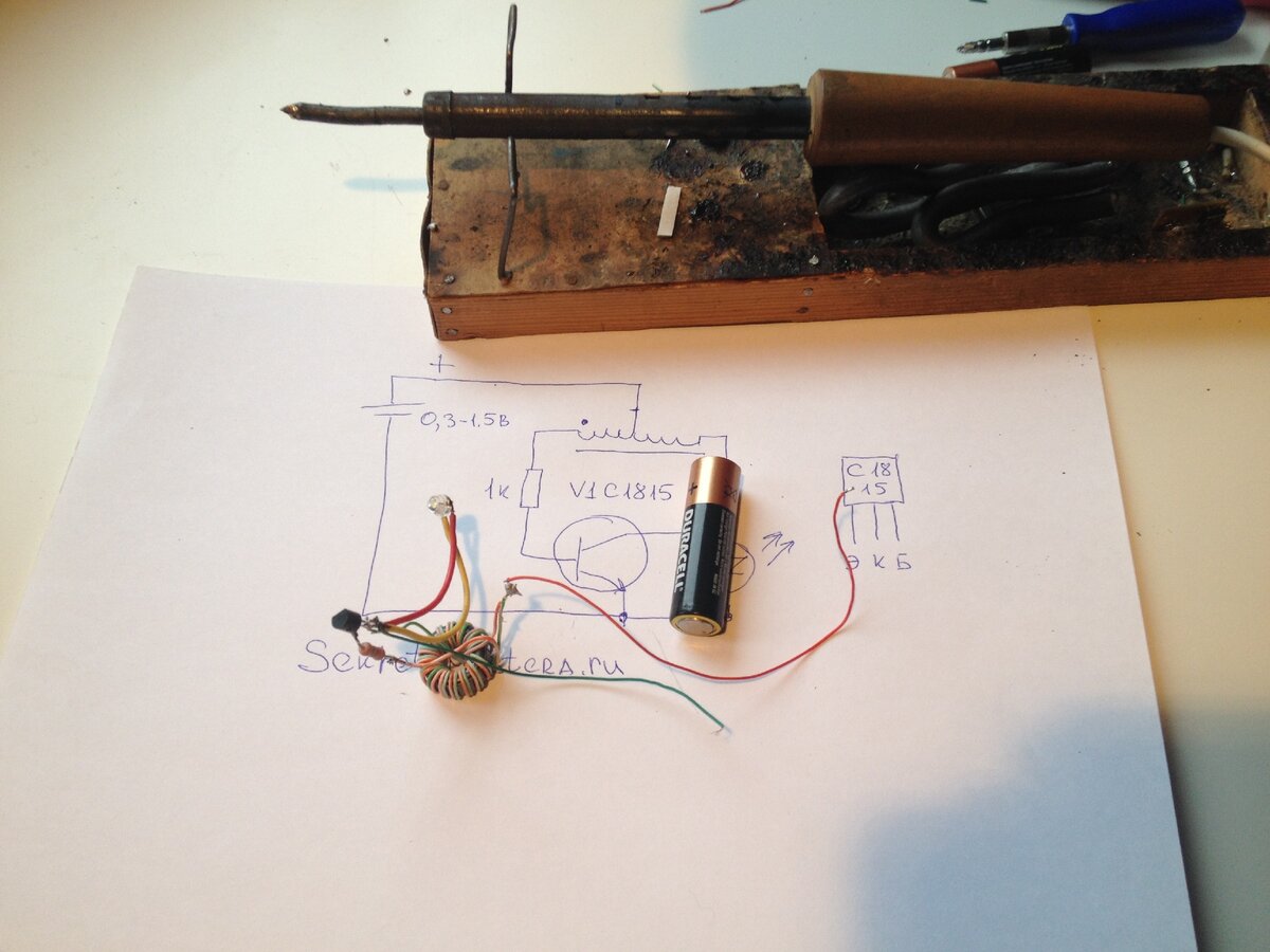 Простой преобразователь для светодиода