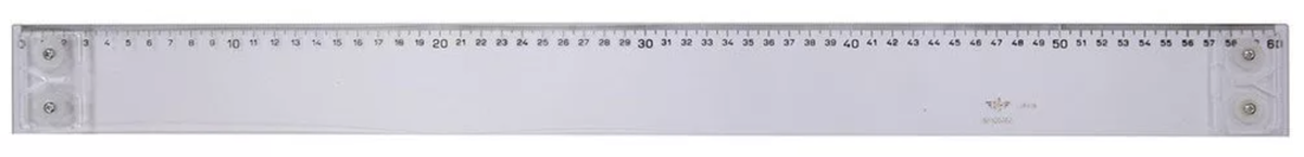 Пластиковая рейсшина с колесиками, 60 см