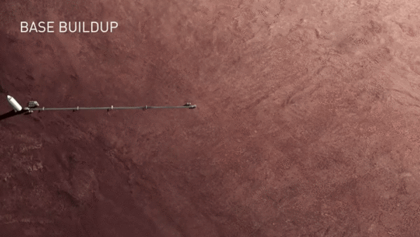 Этапы создания колонии на Марсе. Credit by Space X.