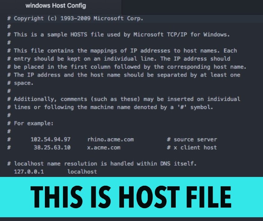 Файл hosts Windows 10