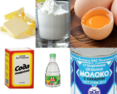 ингредиенты для теста