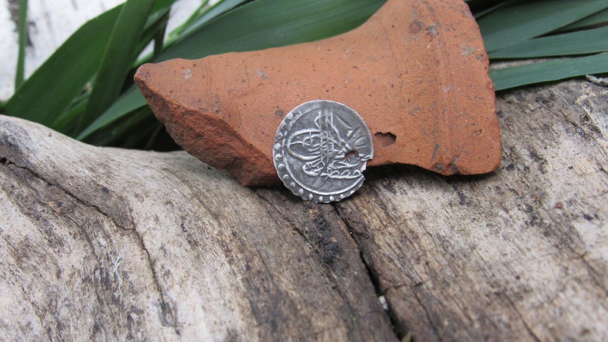 Аверс монеты с тугрой султана.