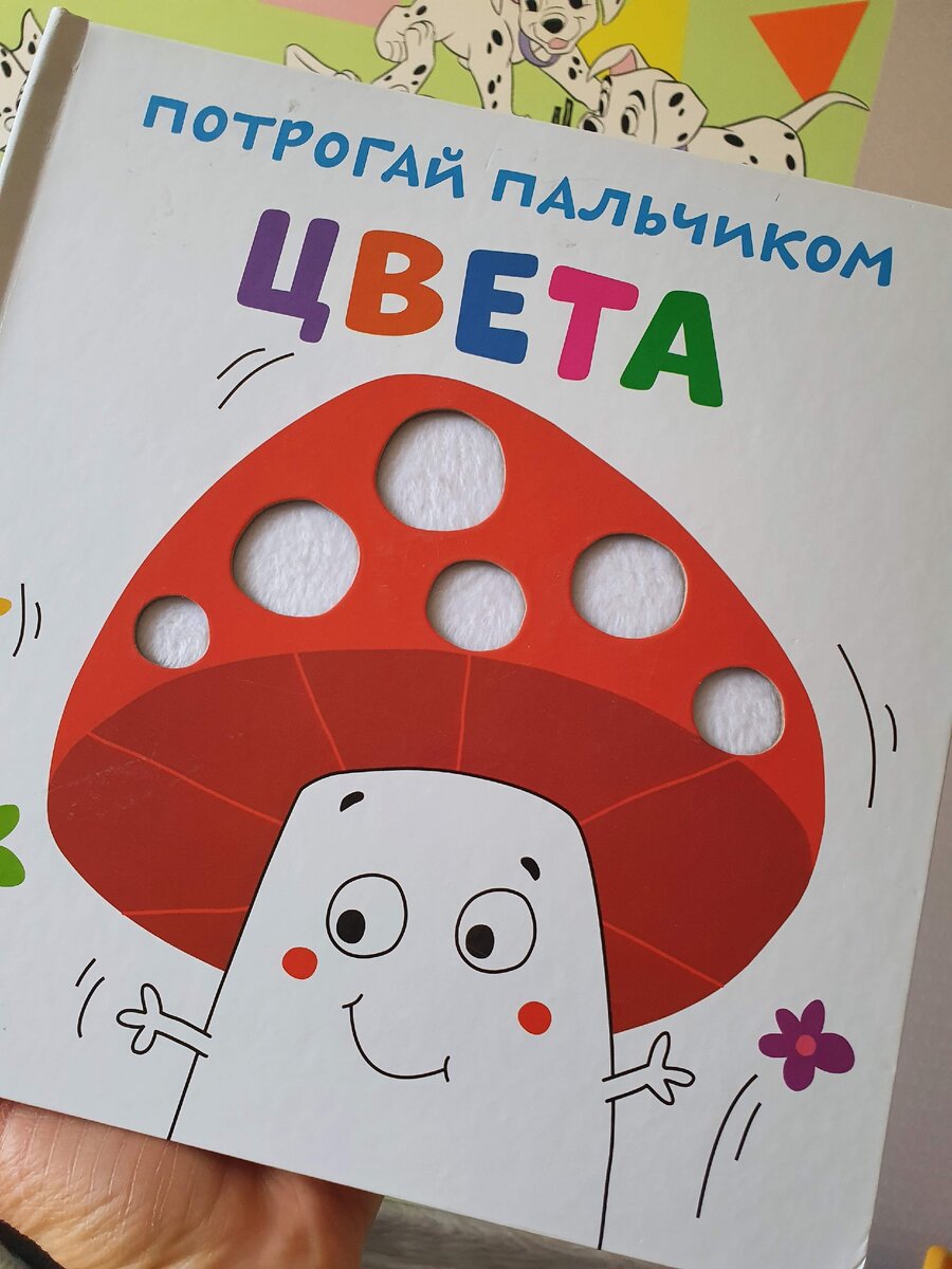 Книга для изучения цвета со вставками из разных материалов