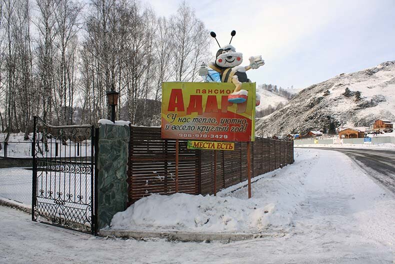 Пчелка на въезде в пансионат