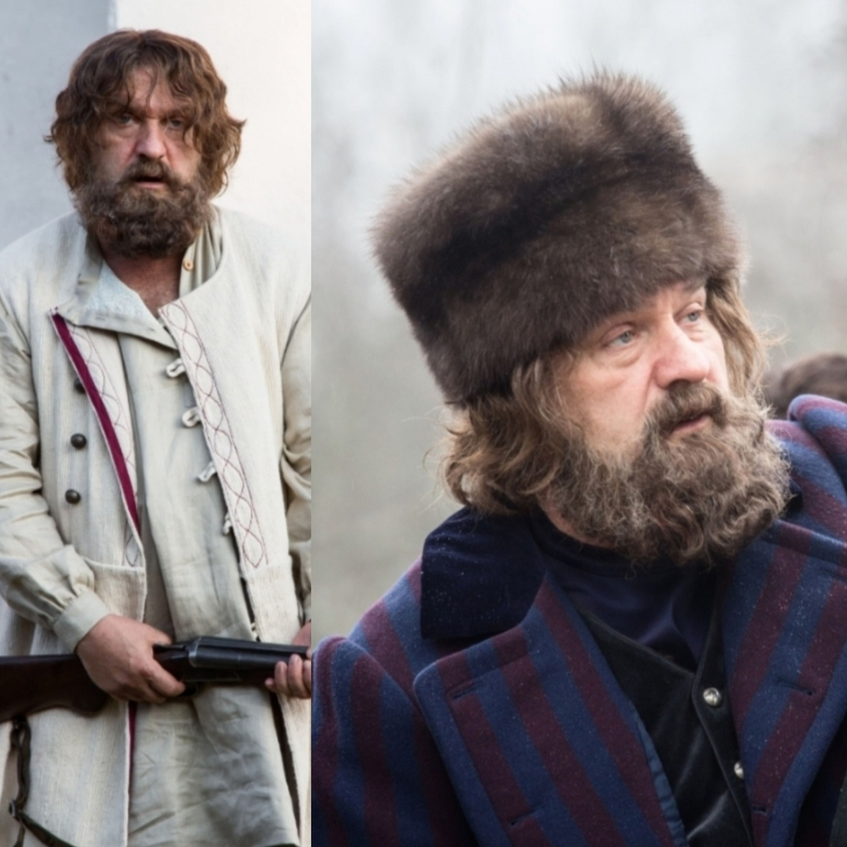 Коллаж сделан автором канала. Александр Балуев (Петр Громов) из сериала Угрюм-река