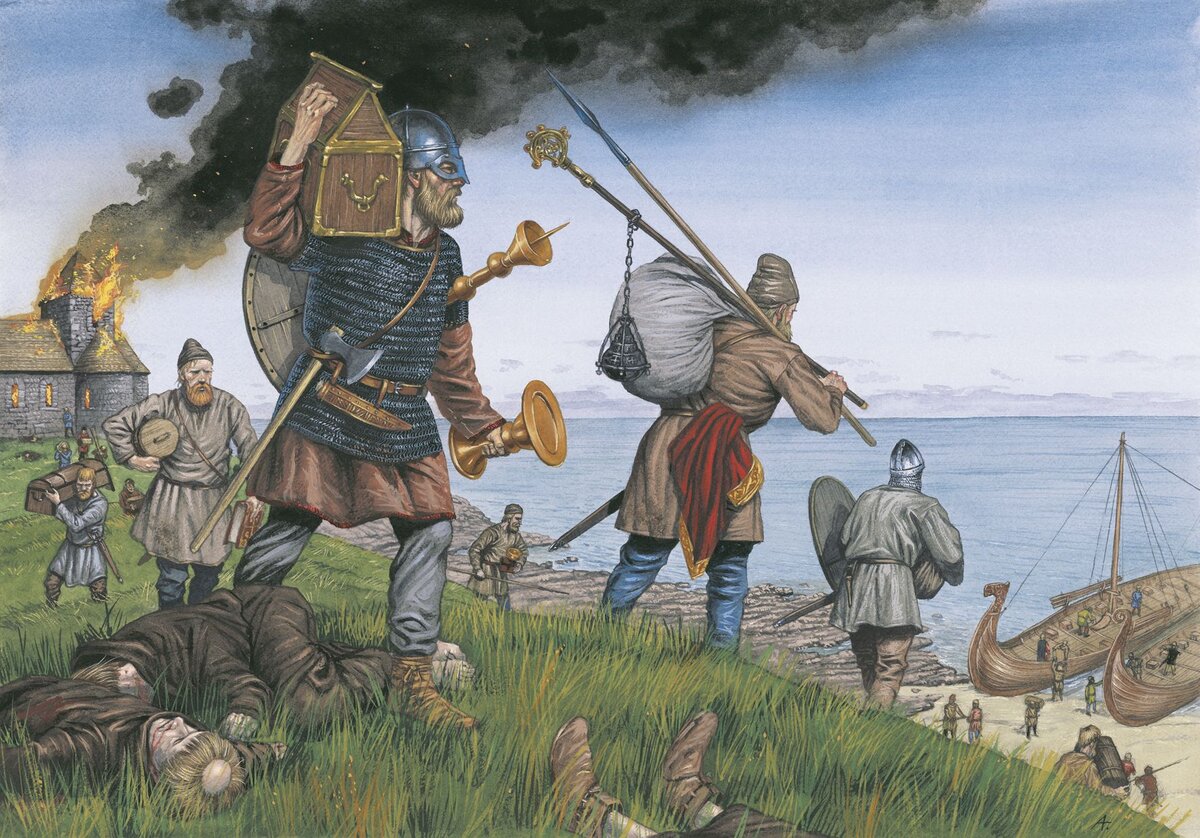 Лидер викингов — древнескандинавский художественный плакат