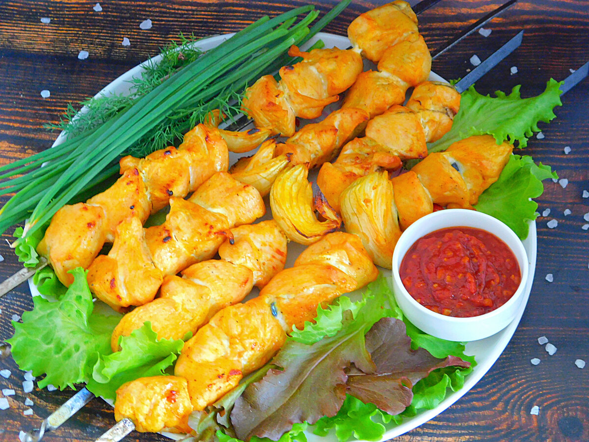 Шашлык из курицы на костре