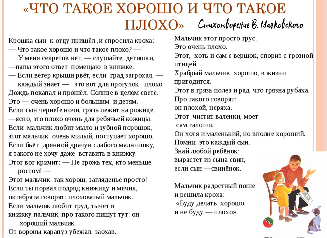 Папа не придет читать полностью. Стихотворение Маяковского что такое хорошо и что такое плохо. Стихотворение Маяковского что такое хорошо и что такое плохо текст. Что такое хорошо и что такое плохо. Маяковский в.. Маяковский в.в. 