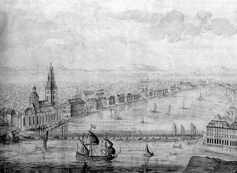 7.Исаакиевский наплавной мост — первый мост в Петербурге, 1732 г.