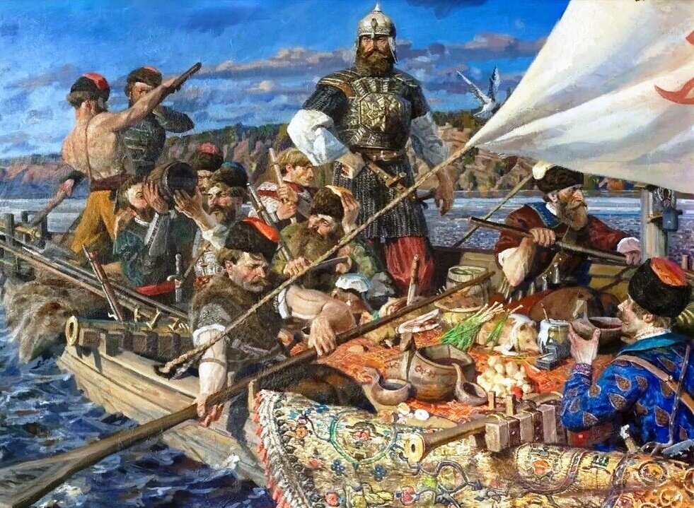 Ермак на реке Чусовая