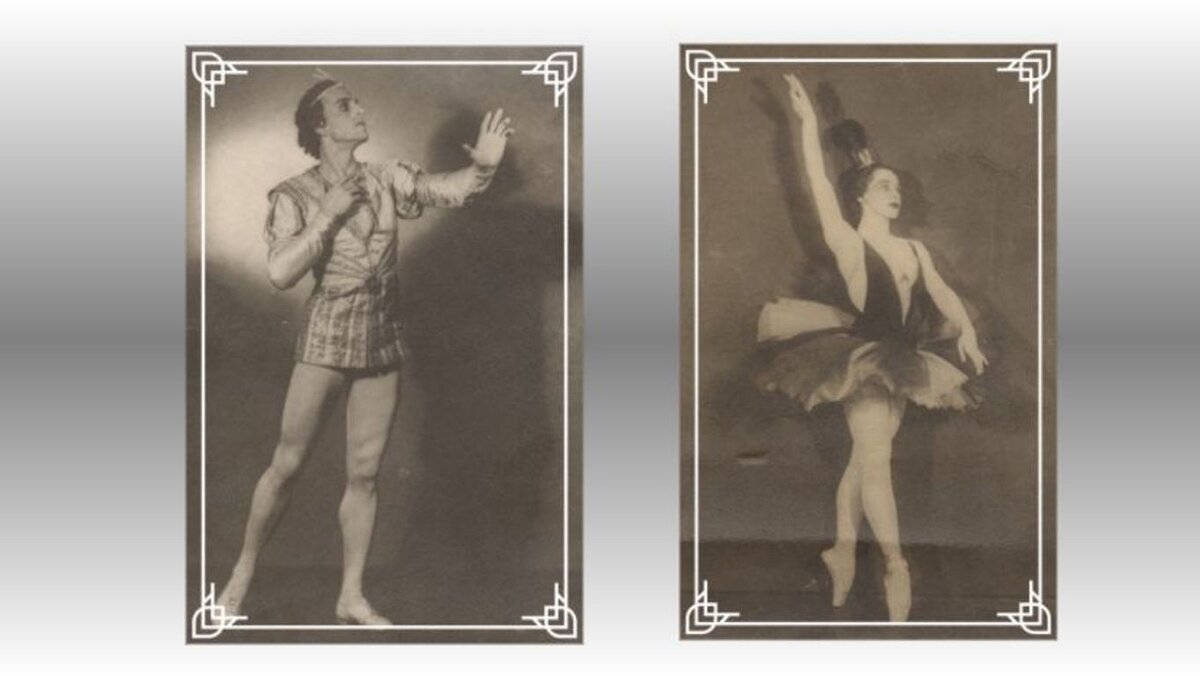 Балет П.И. Чайковского в Большом театре. Владимир Преображенский в роли Зигфрида. (2-я треть 20 в.), Ольга Лепешинская в роли Одиллии. Москва. 1933 г. Источник: