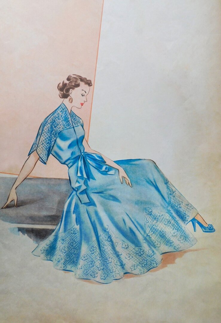 Иллюстрация из журнала мод 1956